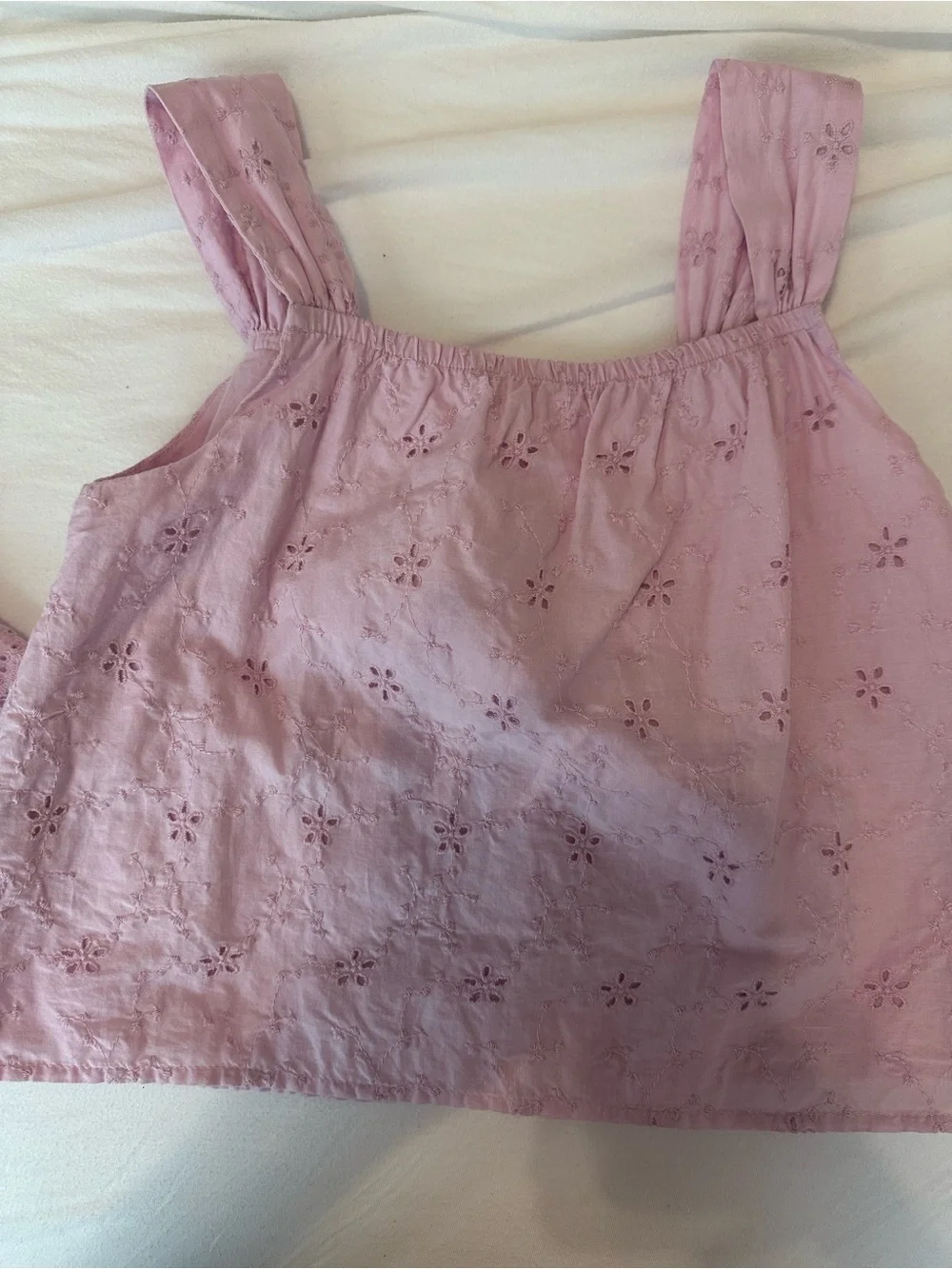GAP Girls Lavender Eyelet Ruffle Skirt Set